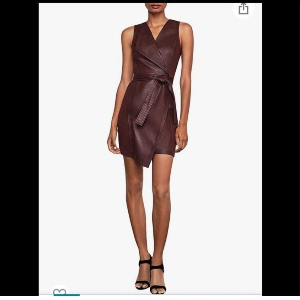 BCBG leather dress XS New